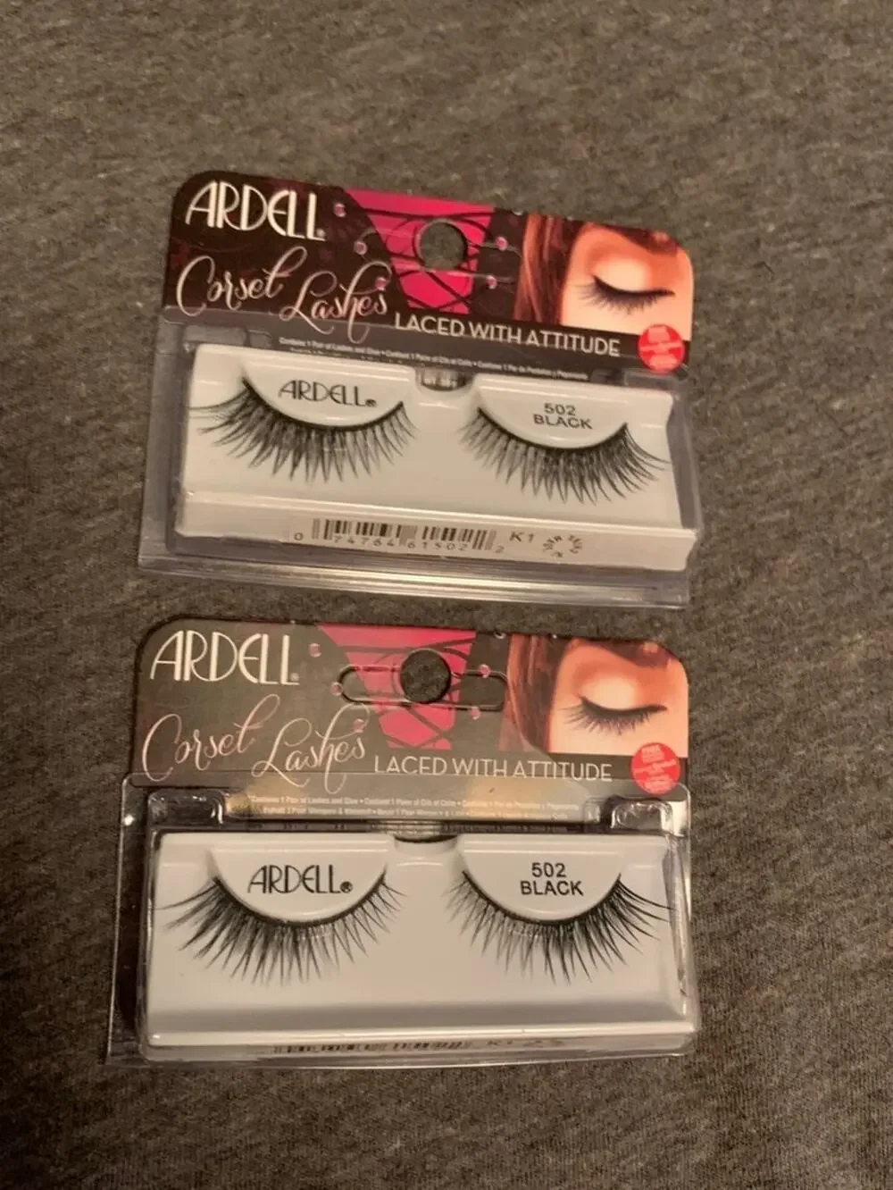 (2) Ardell Corset Lashes False Black 502 Eyelashes